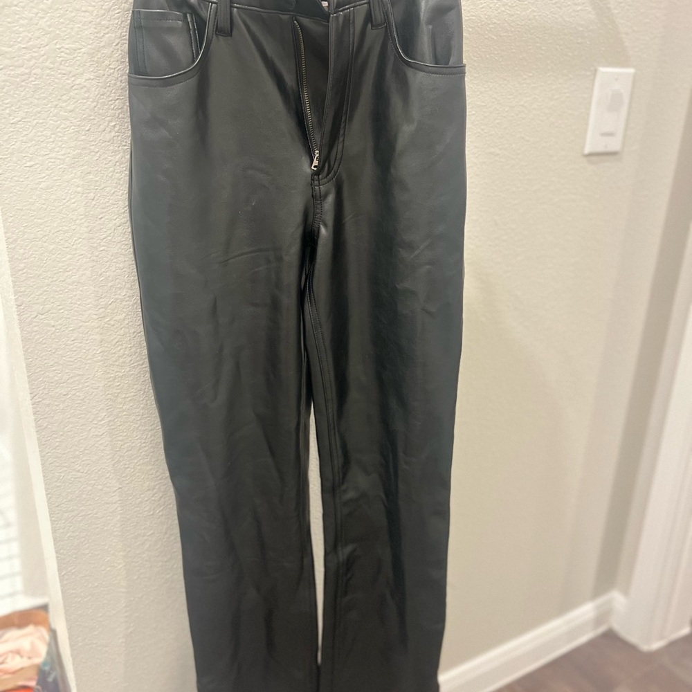 Abercrombie & Fitch Black Leather Pants